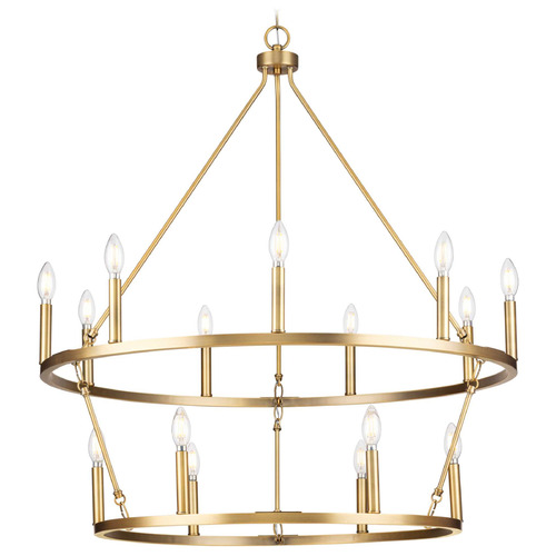 Progress Lighting Progress Lighting Cowan 9-Light Vintage Brass Chandelier P400315-163