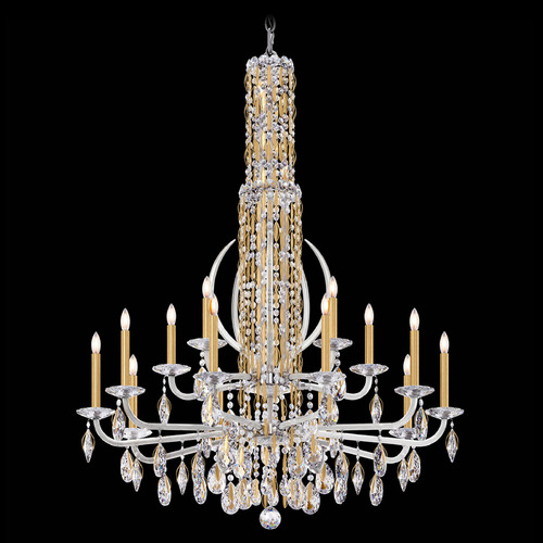 Schonbek Worldwide Lighting Siena Heirloom Gold Crystal Chandelier
