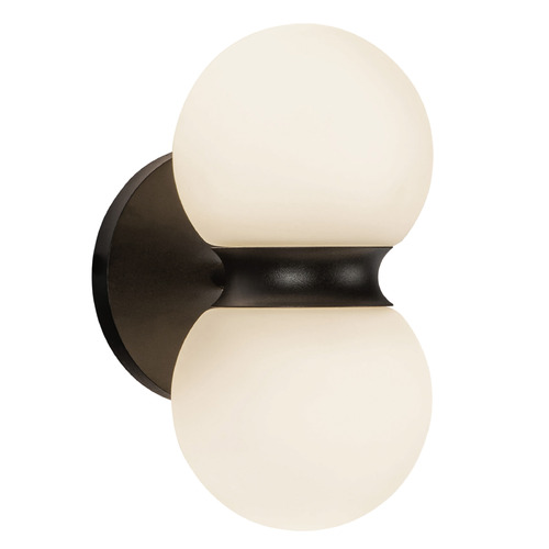 Kuzco Lighting Kuzco Lighting Peri Matte Black LED Outdoor Wall Light EW77209-BK/OP