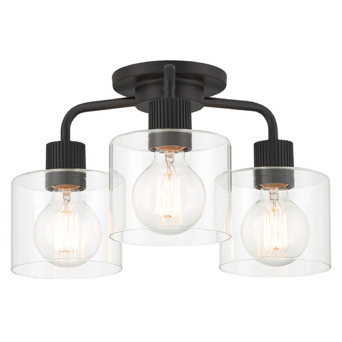 Designers Fountain Vibrato Matte Black Semi-Flushmount Light