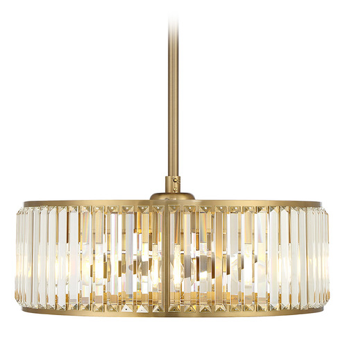 Savoy House Lighting Janus Warm Brass LED Ceiling Fan with Light