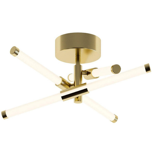 Afx Lighting Rusnak Satin Brass LED Semi-Flushmount Light