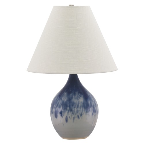 Scatchard Stoneware Decorated Gray Table Lamp by House of Troy Lighting