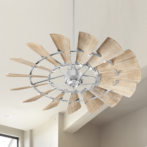 Windmill 60-Inch Modern Farmhouse Fan in Galvanized by Quorum Lighting
