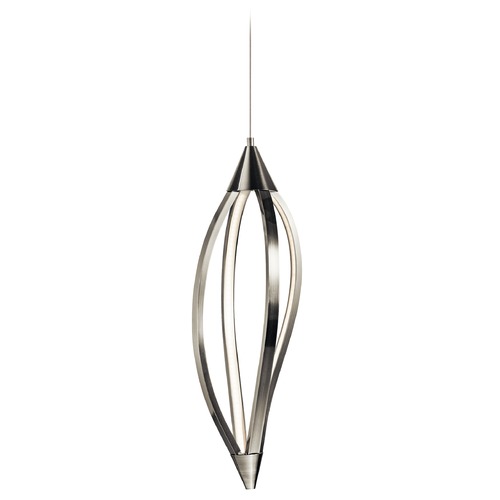 Elan Lighting Meridian 8-Inch Wide Brushed Nickel LED Pendant by Elan Lighting 83392