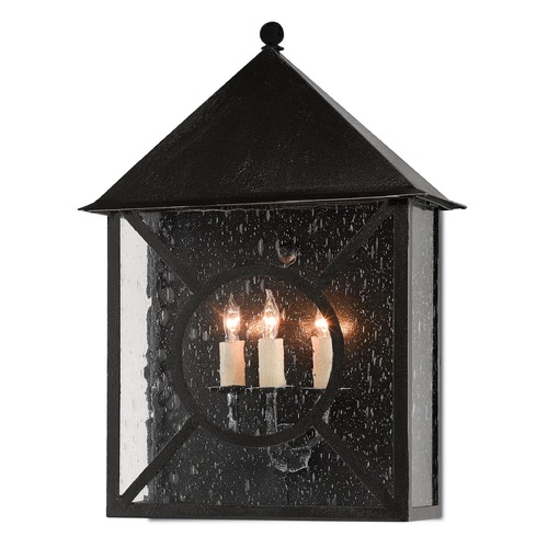 Ripley 20-Inch Outdoor Wall Light in Midnight by Currey & Company