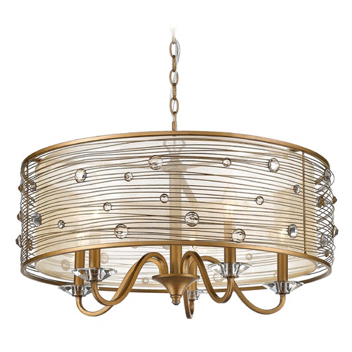 Joia 5-Light Chandelier in Peruvian Gold by Golden Lighting