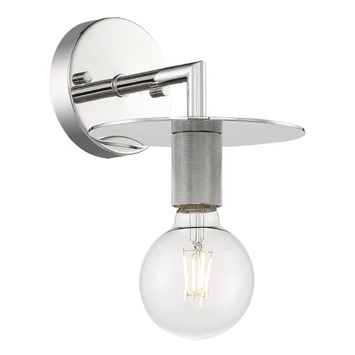 Bizet Polished Nickel Sconce by Satco Lighting
