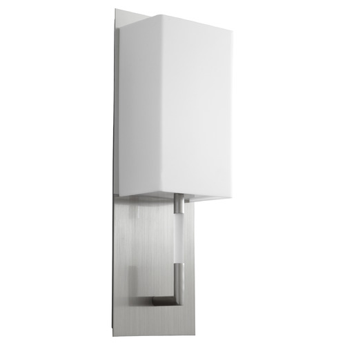 Epoch LED Acrylic Wall Sconce in Satin Nickel by Oxygen Lighting