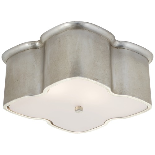 Visual Comfort Signature Collection Aerin Bolsena Clover Flush Mount in Silver Leaf by Visual Comfort Signature ARN4041BSL
