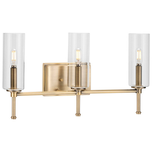 Progress Lighting Progress Lighting Elara Vintage Brass Bathroom Light P300358-163