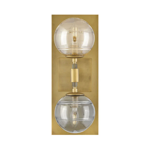 Oberon 2-Light Wall Sconce in Heritage Brass by Fredrick Ramond