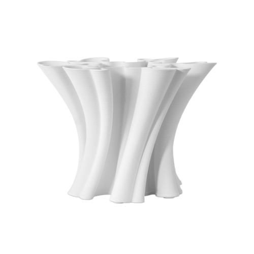 Godet Twist Vase in White by Currey & Company