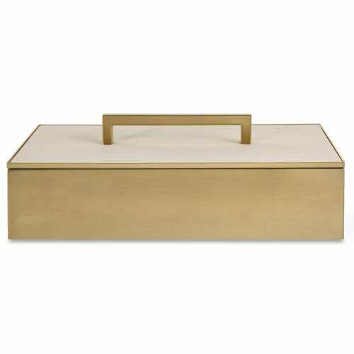 Uttermost Lighting Wessex Box in White & Brass by Uttermost Lighting 18110