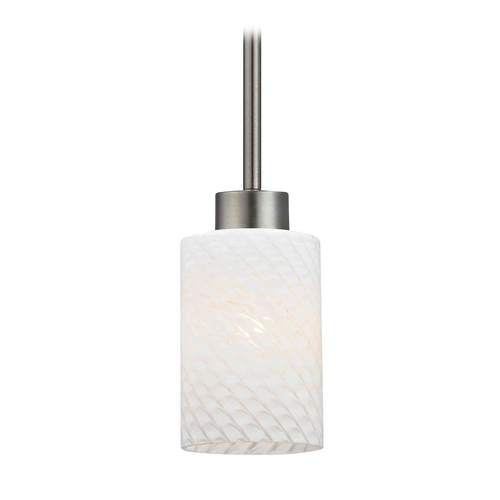 Design Classics Lighting Modern Mini-Pendant Light with White Glass 1123-1-09 GL1020C