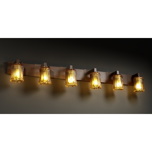 Justice Design Group Justice Design Group Veneto Luce Collection Bathroom Light GLA-8926-16-AMBR-DBRZ