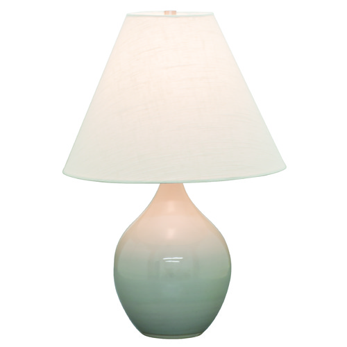 Scatchard Stoneware Gray Gloss Table Lamp by House of Troy Lighting