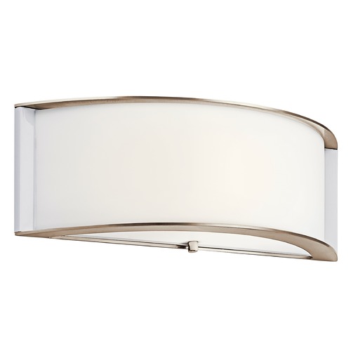 Arcola 15-Inch Wide Polished Nickel LED Sconce by Kichler Lighting