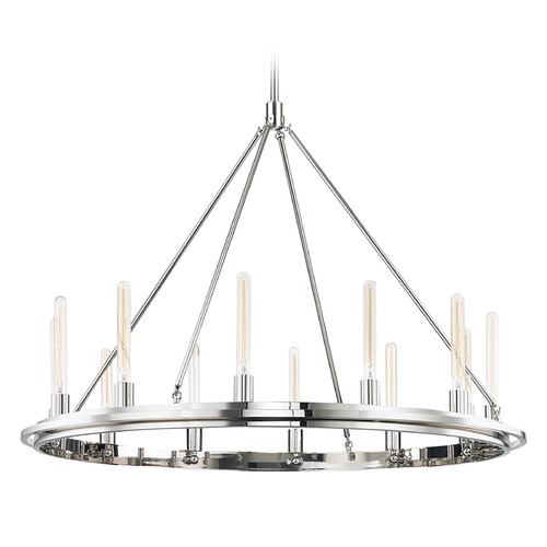 Chambers Polished Nickel Pendant by Hudson Valley Lighting