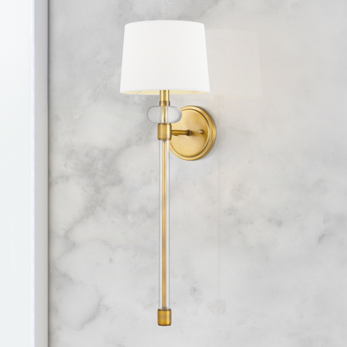 Barbour Weathered Brass Sconce by Quoizel Lighting