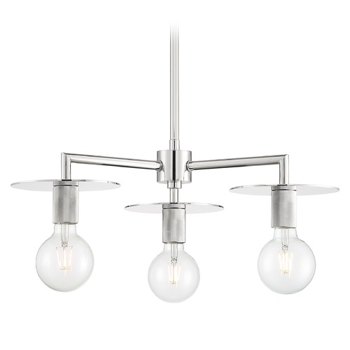Bizet Polished Nickel Chandelier by Satco Lighting