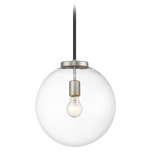 Z-Lite Parsons Matte Black & Brushed Nickel Pendant by Z-Lite 477P14-MB-BN