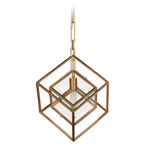 Visual Comfort Signature Collection Kelly Wearstler Cubed Medium Pendant in Gild by Visual Comfort Signature KW5023GCG