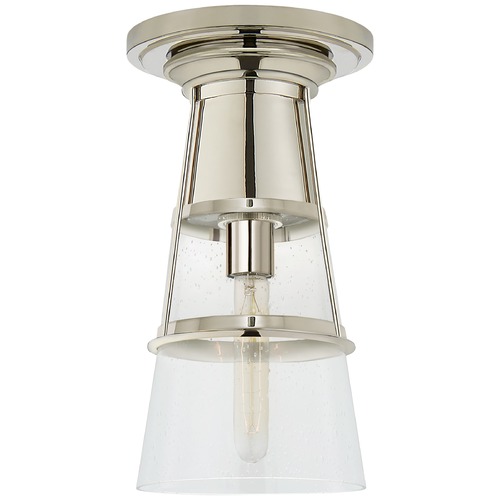 Visual Comfort Signature Collection Thomas OBrien Robinson Flush Mount in Nickel by Visual Comfort Signature TOB4752PNSG