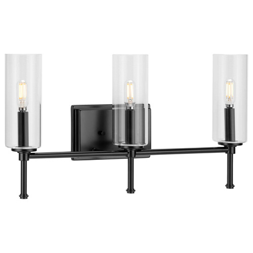 Progress Lighting Elara Matte Black Bathroom Light