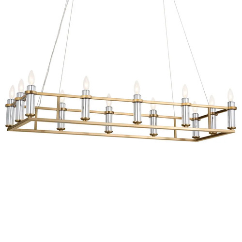 Rosalind Linear Chandelier in Brushed Brass by Kichler Lighting