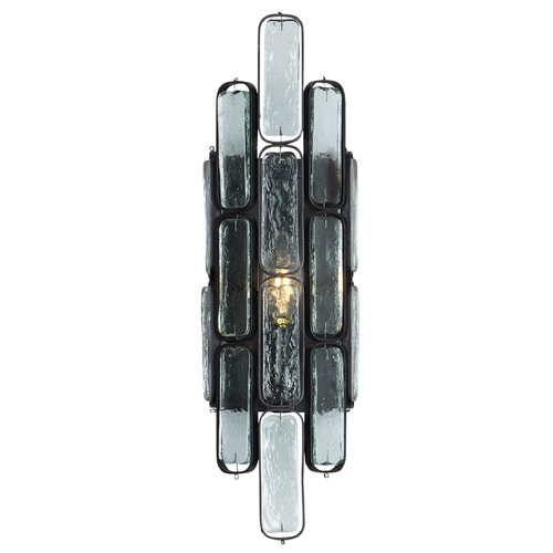 Currey and Company Centurion Clear / Satin Black Sconce