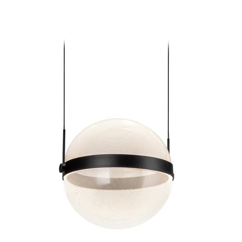 Kuzco Lighting Pisces Matte Black LED Pendant Light with Globe Shade