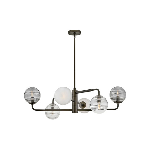 Oberon 6-Light Chandelier in Black Oxide by Fredrick Ramond