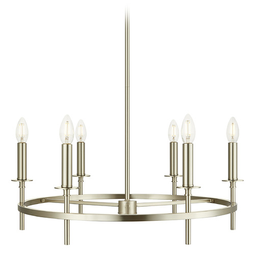 Meridian Brushed Nickel Chandelier