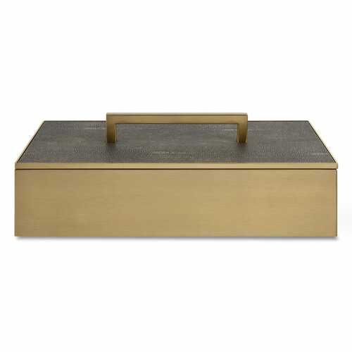 Wessex Box in Gray & Brass by Uttermost Lighting
