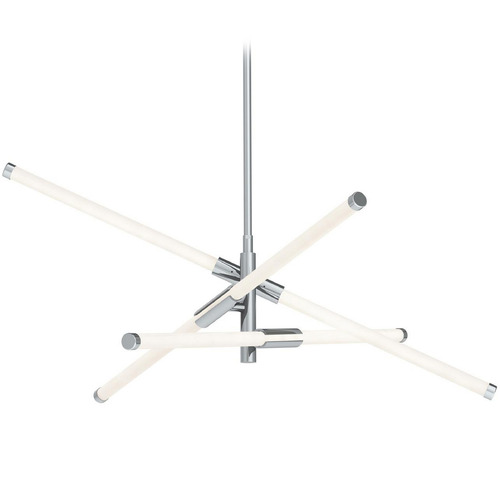 Afx Lighting Rusnak Polished Chrome LED Pendant Light with Cylindrical Shade