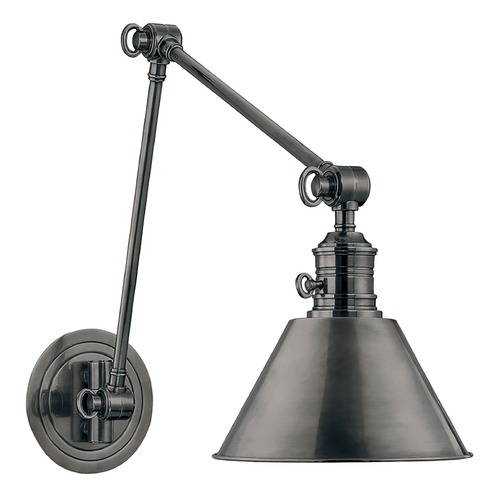 Garden City Swing Arm Lamp in Antique Nickel by Hudson Valley Lighting