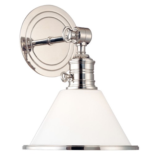 Garden City Switched Sconce in Polished Nickel by Hudson Valley Lighting