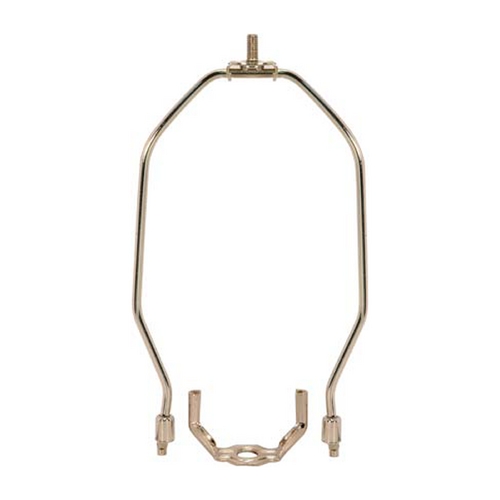 Heavy Duty Harp for Table and Floor Lamps - 10-Inch in Nickel by Satco Lighting