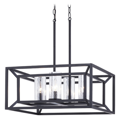 Harmony 19-Inch Squared Pendant in Matte Black by Design Classics