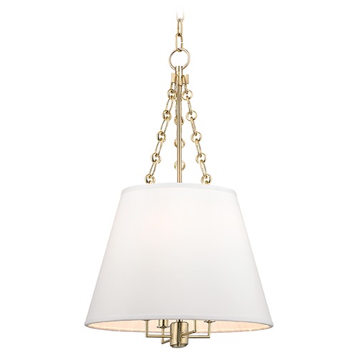 Burdett Aged Brass Pendant by Hudson Valley Lighting