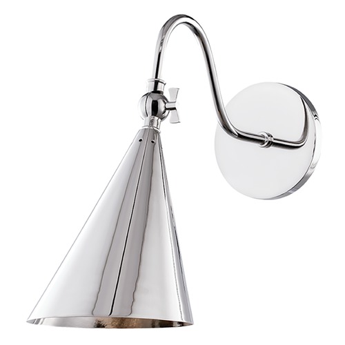 Lupe Polished Nickel Sconce by Mitzi by Hudson Valley