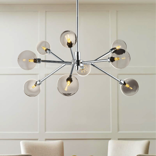 ET2 Lighting Asteroid 9-Light LED Chandelier in Polished Chrome by ET2 Lighting E24823-138PC