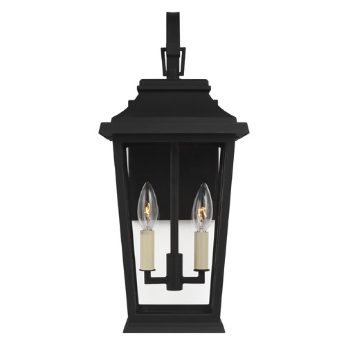 Warren 2-Light Textured Black Outdoor Wall Lantern by Visual Comfort Studio