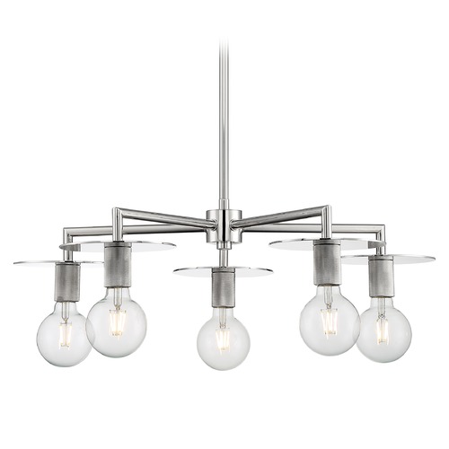 Bizet Polished Nickel Chandelier by Satco Lighting
