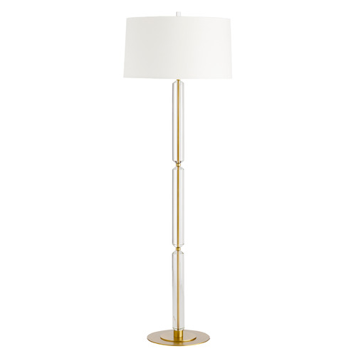 Gio 67-Inch Floor Lamp in Clear Crystal & Brass by Arteriors Home