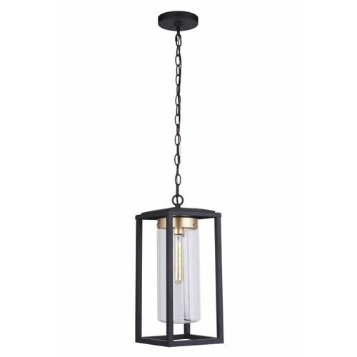 Craftmade Lighting Neo Outdoor Hanging Light in Black & Brass by Craftmade Lighting ZA4821-MNSB