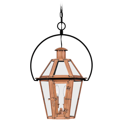 Burdett 24.25-Inch High Pendant in Aged Copper by Quoizel Lighting