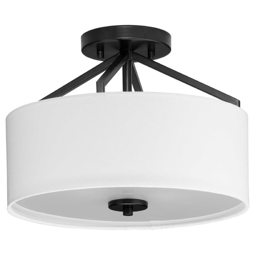 Progress Lighting Progress Lighting Bowman 1-Light Matte Black Flush Mount Light P350239-31M