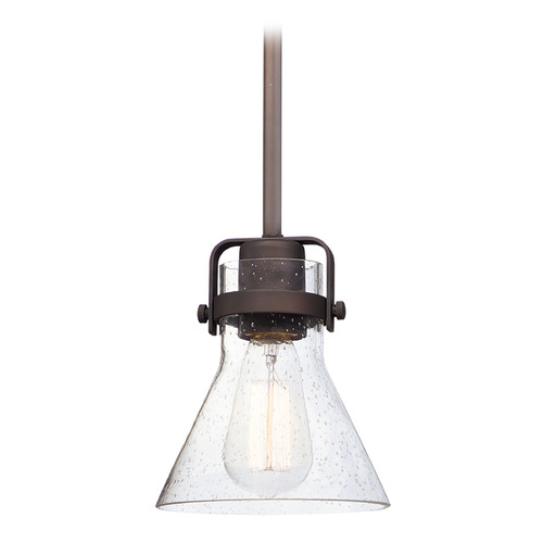 Maxim Lighting Seafarer Oil Rubbed Bronze LED Mini-Pendant Light with Conical Shade